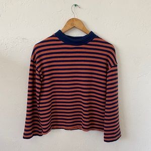 Madewell Striped Mockneck Boxy Top